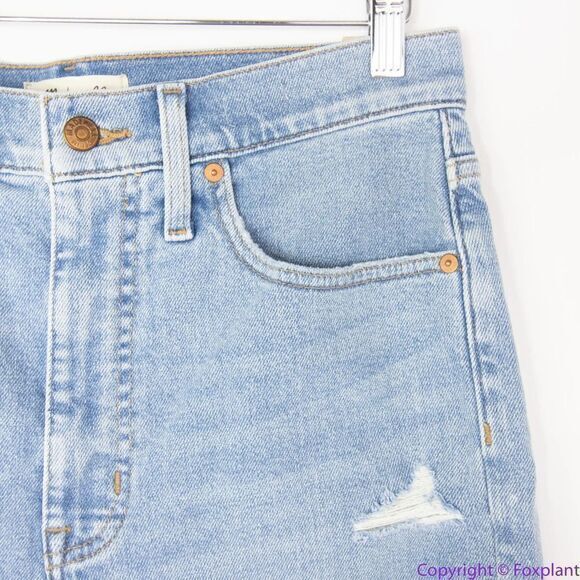 NEW Madewell The Momjean in Austrey‎ Wash: Ripped Edition, 28 - Picture 9 of 14